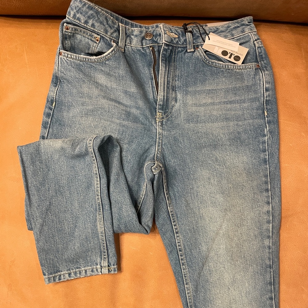 Topshop high waisted moto mom jeans new with tag